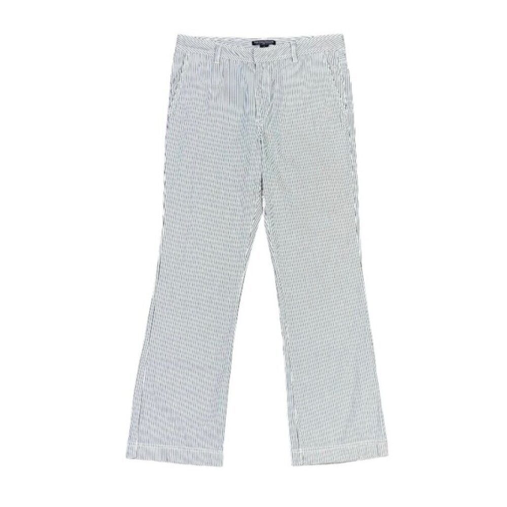 Polo Ralph Lauren Pants Women's Size 12 US White Grey‎ Vertical Stripes Vintage
